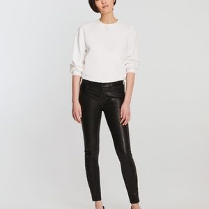 J BRAND L8001 Ankle Zip Skinny Leather Pant
